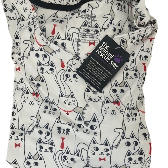 NWT Whimsical kitty cat lady super soft stretchy lounge granny sleep shirt 1X - Picture 5 of 6